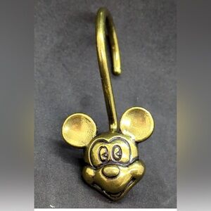 Vintage brass Mickey Mouse shower hooks -12